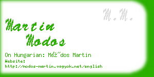 martin modos business card