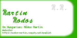 martin modos business card